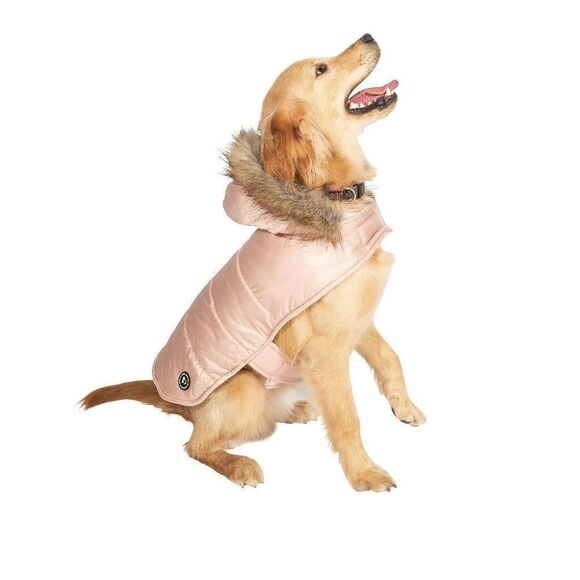 Justice Pet Reversible Puffer Jacket, Champagne, M - Picture 1 of 8